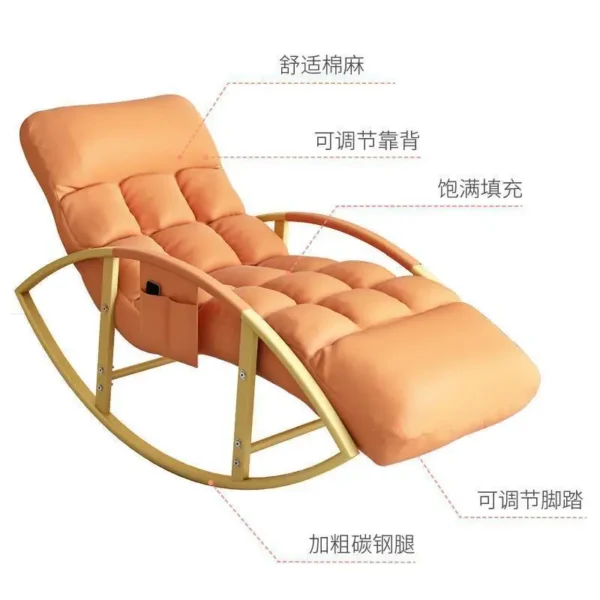 Ghế Rocking Ban Công Nhà Giải Trí Hình Hoa Đính Đá Ghế Trưởng Thành Phòng Ngủ Người Lớn Sofa Lười Phòng Khách Ngủ Trưa Sử Dụng Mùa Hè