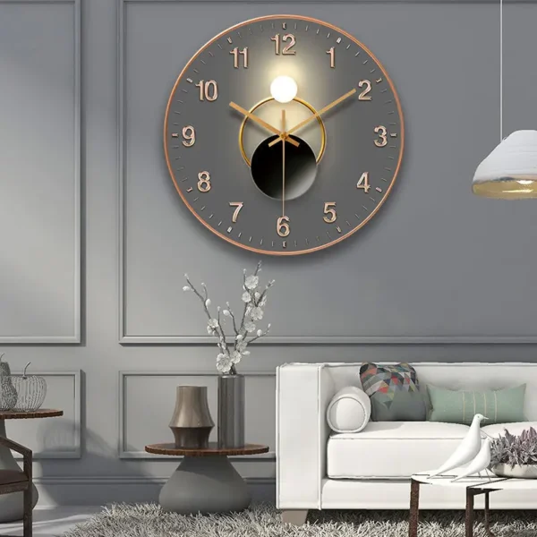 Đồng hồ treo tường hiện đại đơn giản sang trọng trang trí phòng khách