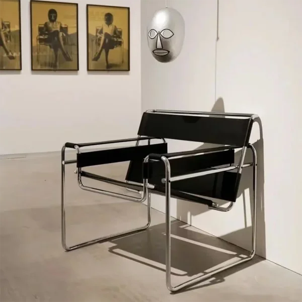 Sofa Living Ghế thiết kế bằng da Thư giãn Ghế văn phòng đơn Tầng Ghế tựa lưng Chaise Rotin Nội thất hiện đại giữa thế kỷ