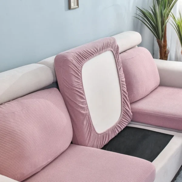 Nhung Sang Trọng L Sofa Hình Đệm Cho Phòng Khách Co Giãn Đồ Nội Thất Ghế Bọc Chaise Longue Sofa Ghế Co Giãn