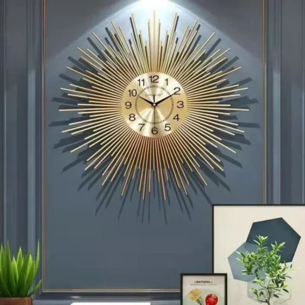 Đồng Hồ Treo Tường Kim Loại Kỹ Thuật Số 50cm Thiết Kế Hiện Đại Sang Trọng Trang Trí Nhà Phòng Khách Horloge Murale Luxe