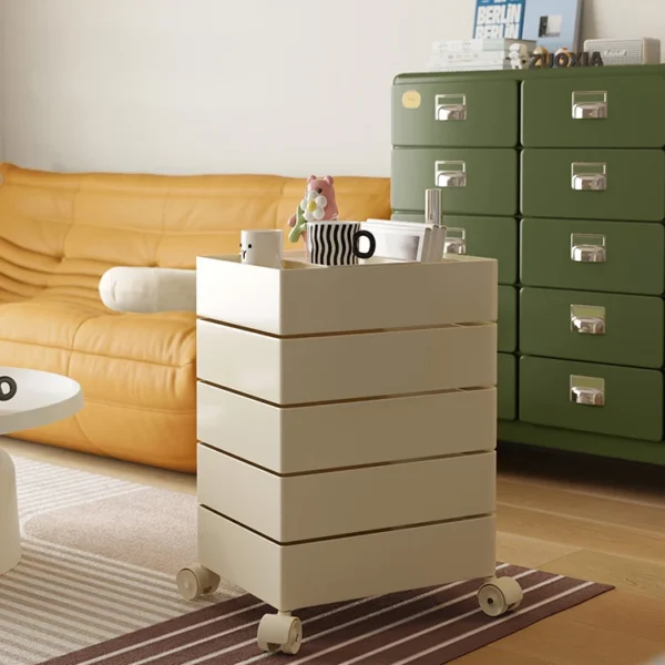 Xe Đẩy Người Tổ Chức Tủ Bảo Quản Đa Năng Phòng Ngủ Đầu Giường Nhựa Ngăn Kéo Bàn Trang Điểm Tủ Phòng Khách