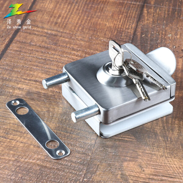Zexiujin cửa kính vuông cửa đơn mở văn phòng cửa hàng đóng khung tường chốt cửa 133B