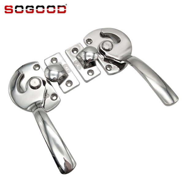 Thép không gỉ 304 niêm phong khóa tay nắm cửa xoay ép mạnh tay cầm khóa hộp chân không kín tay nắm cửa