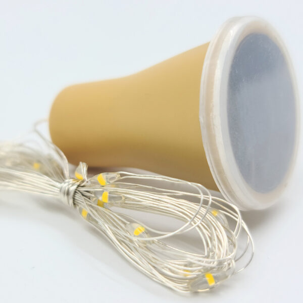 Xuyên biên giới mới dây đèn năng lượng mặt trời nút chai 10 đèn 20 đèn Giáng sinh không thấm nước LED dây đồng đèn rượu vang đỏ dây đèn trang trí