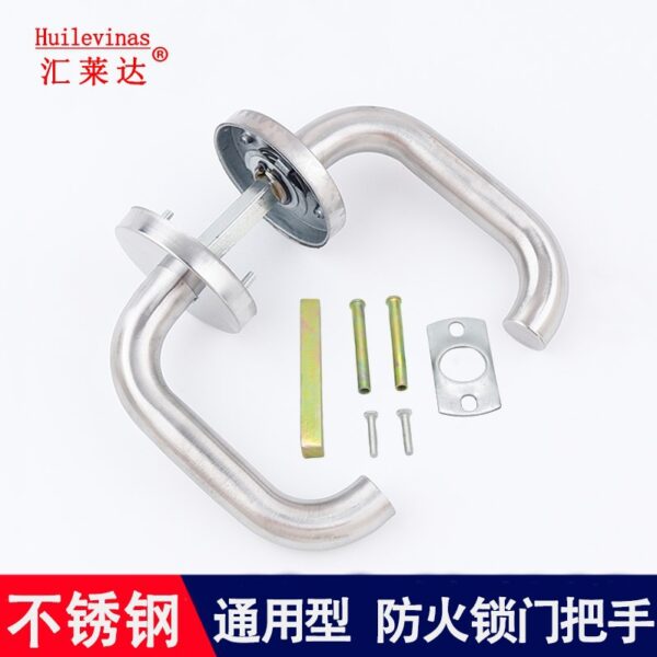 Tay nắm cửa thoát hiểm tay cầm khóa cửa thoát hiểm bằng thép không gỉ khóa cửa chống cháy tay cầm ống tròn tay cầm cong đôi