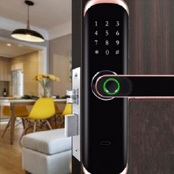 Khóa vân tay trong nhà đa năng, tay nắm cửa chống trộm, khóa thông minh vân tay, mở và mở khóa chỉ trong một bước