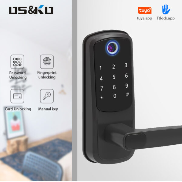 Tongtong khóa kỹ thuật số khóa mật khẩu khóa vân tay TTLOCK xuyên biên giới vân tay thẻ IC điện tử khóa ngoại thương khóa cửa
