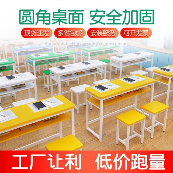 Học sinh tiểu học và trung học bàn ghế kết hợp cơ sở đào tạo bàn ghế trường học lớp dạy kèm luyện thi trường đôi lớp đôi zb