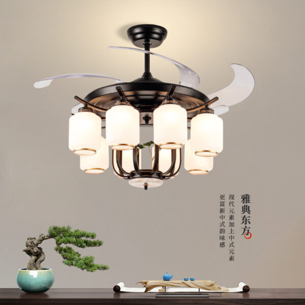 Đèn chùm kiểu Trung Quốc mới, đèn phòng khách trong không khí, đèn chùm nhà hàng tối giản hiện đại cổ điển, biệt thự cổ điển đèn kiểu Trung Quốc