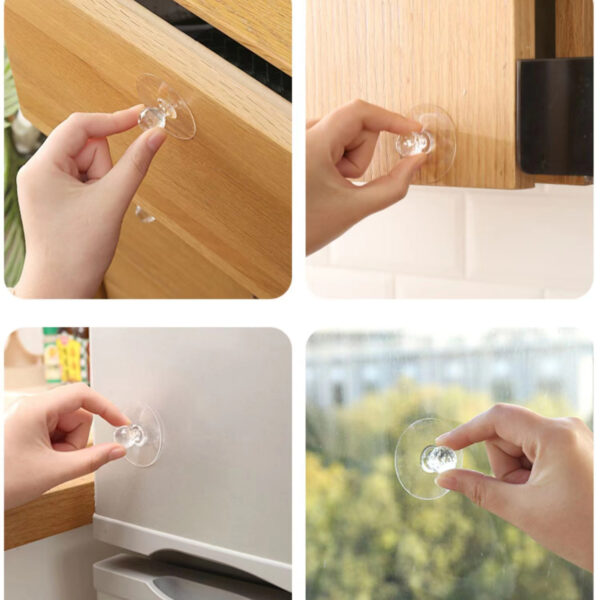 Tay cầm vô hình không cần đinh, không đục lỗ và dán, tay nắm ngăn kéo tủ cửa trượt tự dính, tay nắm cửa tủ, tay cầm bi
