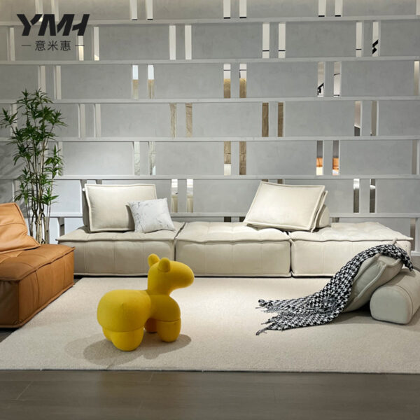 Sofa vải Piedmont phòng khách hiện đại sofa mô-đun đơn giản kết hợp ghế sofa khối đậu phụ đơn