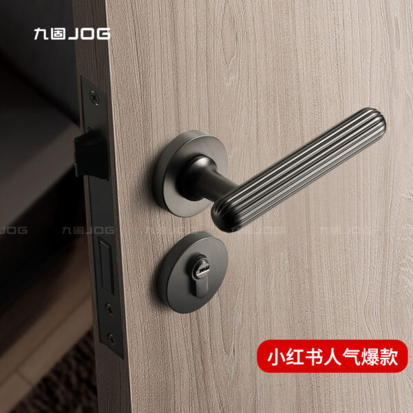 Jiugu trong nhà cửa gỗ tay cầm chia khóa đa năng phòng ngủ tay cầm hợp kim kẽm im lặng Mỹ nhà phòng khóa cửa