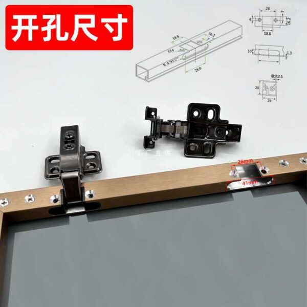Cửa bấm nút không tay cầm Khung nhôm không có lò xo Khung nhôm bản lề cửa kính Bản lề mở cửa tự động bản lề bất lực