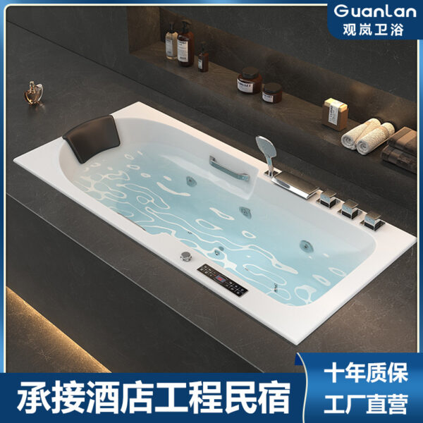 Nhà máy bán hàng trực tiếp bồn tắm acrylic vuông đơn giản khách sạn B&B nhà biệt thự nhúng bồn tắm massage