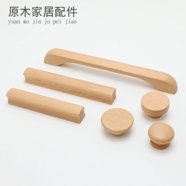 Đơn giản cửa tủ gỗ chắc chắn tay cầm tủ quần áo ngăn kéo tay cầm bằng gỗ thẳng ngăn kéo hình chữ U 1 lỗ đăng nhập gió kéo Tương
