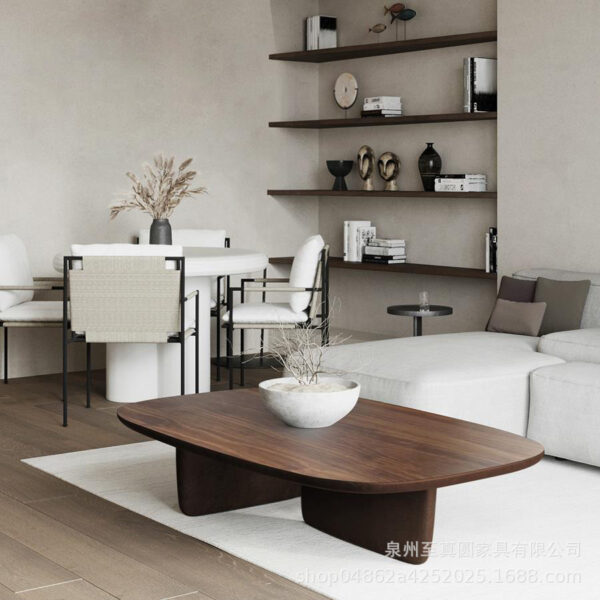 Bắc Âu retro bàn cà phê gỗ nguyên khối phong cách Nhật Bản đơn giản nhà phòng khách bàn trà wabi-sabi phong cách giường ngủ và bữa sáng thiết kế bàn thấp bàn thấp