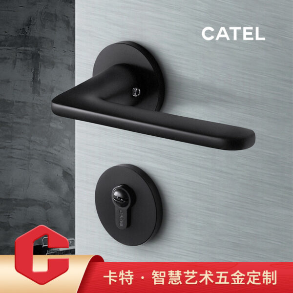 Carter Trong Nhà Phòng Ngủ Im Lặng Từ Phòng Cửa Chia Đen Gỗ Chắc Chắn Cửa Tay Cầm Hộ Gia Đình Khóa Đa Năng