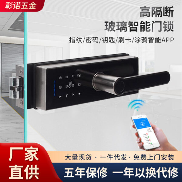 Phân vùng cao cửa phân vùng khóa vân tay khóa mật khẩu thẻ ic chìa khóa nhà sản xuất khóa cửa kính bán buôn khóa notch