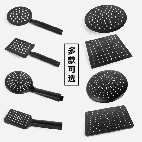 TQUI đen tăng áp lớn vòi sen xịt tắm đa năng mưa tắm phòng tắm vòi sen tắm bằng thép không gỉ