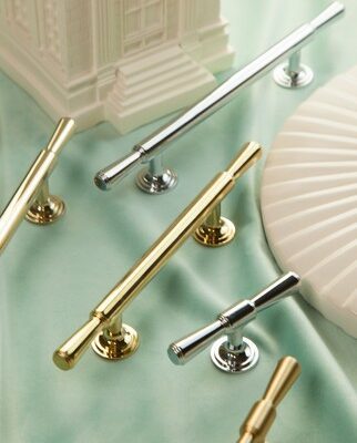 Tay nắm cửa tủ Pháp mạ crom bạc sáng tủ quần áo tay cầm chắc chắn hiện đại đơn giản tay nắm cửa tủ