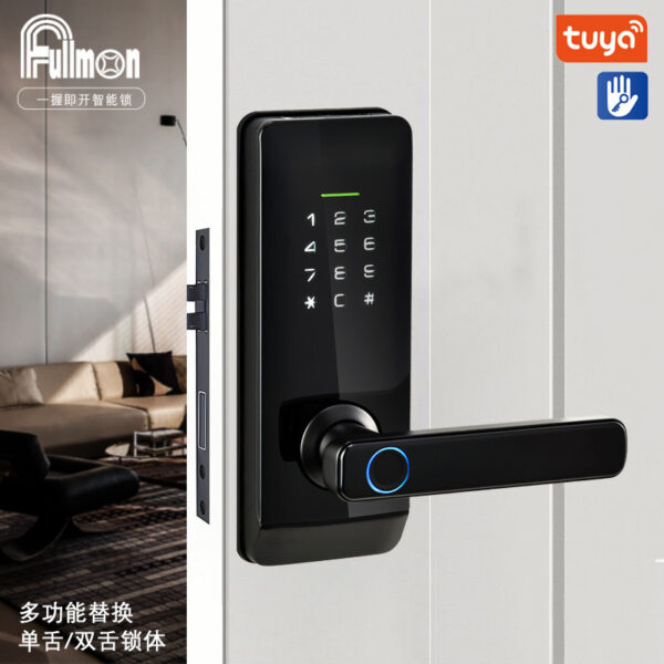Bán buôn xuyên biên giới khóa vân tay gia đình đa chức năng cửa trong nhà khóa mật khẩu thông minh cho thuê căn hộ khóa cửa gỗ khóa điện tử