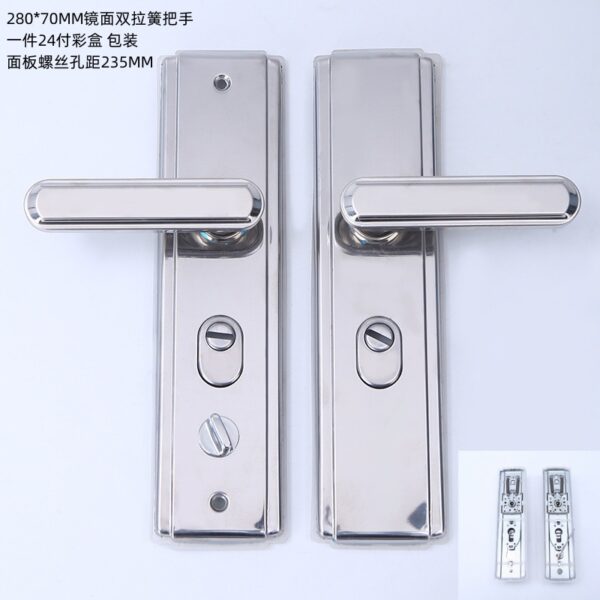 Đa chức năng sáng đơn giản chống trộm tay nắm cửa biệt thự đôi lò xo hộ gia đình di động cơ cửa bán buôn