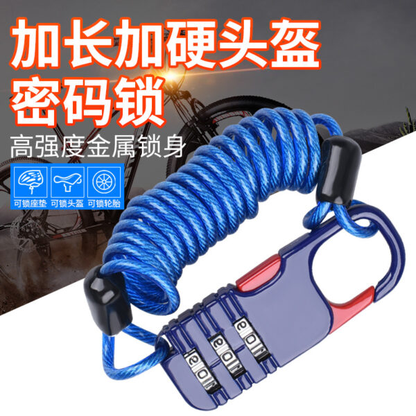 Bán Buôn Mũ Bảo Hiểm Chống Trộm Mật Khẩu Khóa Pin Xe Máy Xe Cố Định Giỏ Giỏ Mềm Khóa Ổ Khóa Dây Nhỏ Khóa Dây