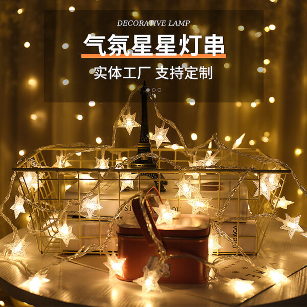 Lớn Bán Buôn Led Ngôi Sao Màu Dây Đèn Phòng Đầy Sao Giáng Sinh Ngôi Sao Năm Cánh Dây Đèn Trang Trí Cắm Trại Dây