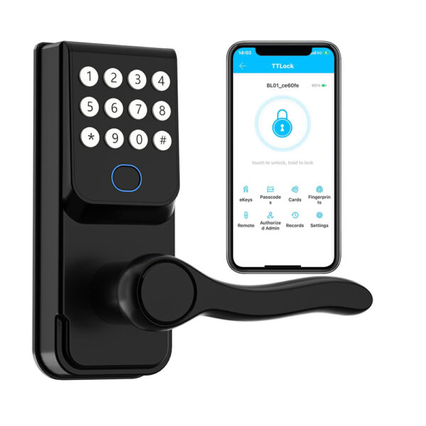 Khóa Chất Lượng Cao Cửa Gỗ Thông Minh Cửa Ra Vào Bluetooth Đầu Vân Tay Khóa Mật Khẩu Nhà Căn Hộ Cửa Chống Trộm An Ninh