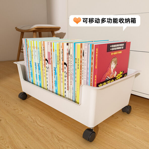 Schoolbag giá bàn học sinh di động kệ sách trạm ròng rọc xe đẩy văn phòng máy tính để bàn sách hộp bảo quản