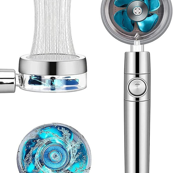 Vòi hoa sen eo nhỏ Tháp Quảng Châu vòi hoa sen turbo điều áp cánh quạt quạt vòi hoa sen
