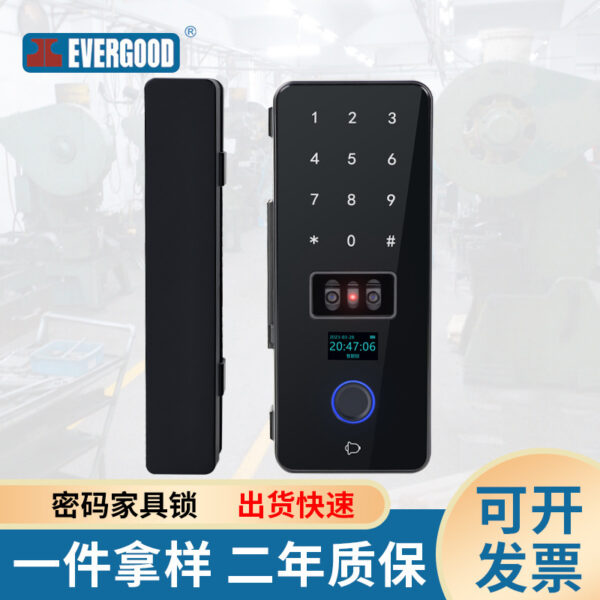 Khóa cửa kính vân tay không lỗ mở khóa cửa mở từ xa thông minh nhận diện khuôn mặt cửa trượt khóa mật khẩu