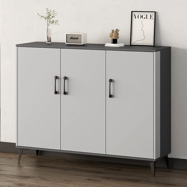 Tủ giày phong cách Bắc Âu ở lối vào nhà sức chứa lớn tủ lối vào lắp ráp đơn giản tủ lưu trữ kiểu cửa tiết kiệm không gian