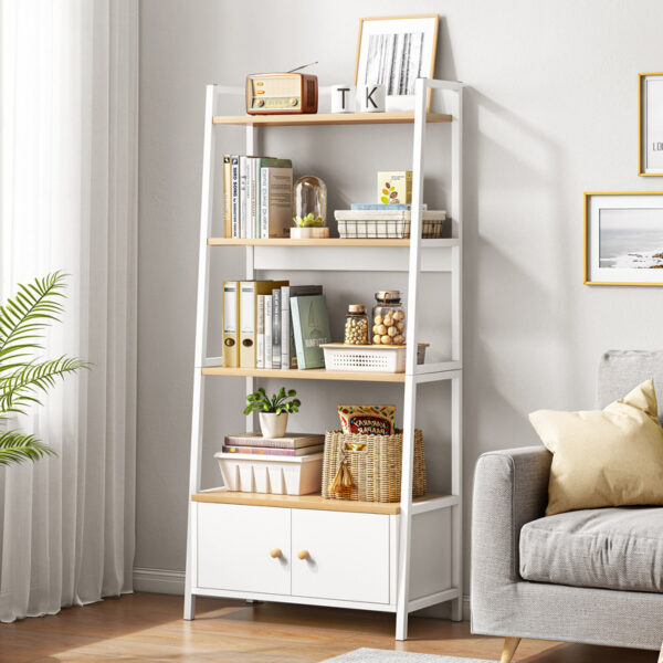Phòng khách có giá để đồ phòng ngủ thang loại từ sàn đến trần treo tường nhiều lớp đơn giản Bắc Âu Internet trắng nổi tiếng kệ sách phòng có giá đựng đồ