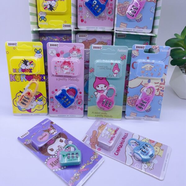 Hoạt Hình Dễ Thương Mini Đa Hình Khóa Mật Khẩu Học Sinh Ngăn Kéo Đơn Giản Khóa Mật Khẩu Kỹ Thuật Số Dễ Thương Bất Ngờ Khóa Ba Lô