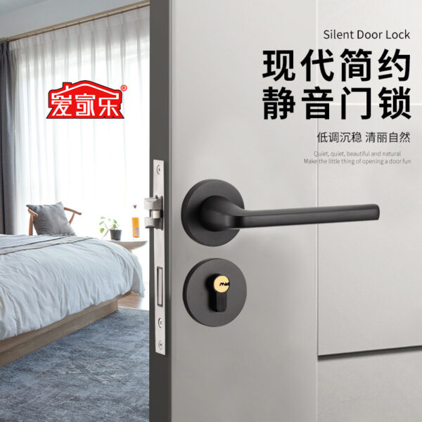 Khóa im lặng trong nhà Khóa cửa phòng ngủ Khóa cửa trong nhà tay nắm cửa Khóa cửa im lặng Khóa chia hợp kim kẽm