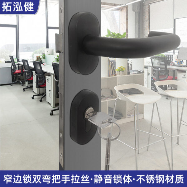 Thép không gỉ 304 khóa cửa phòng ngủ trong nhà hộ gia đình khóa cửa đa năng tay nắm cửa khóa trong nhà bán buôn
