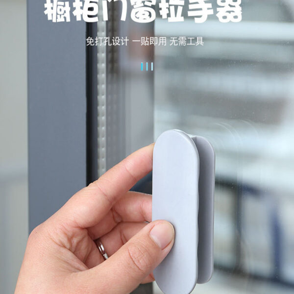 Tay nắm cửa và cửa sổ không đục lỗ cho tủ, tủ quần áo, cửa trượt, ngăn kéo, tay cầm lộ ra ngoài, miếng dán đơn giản có keo dính