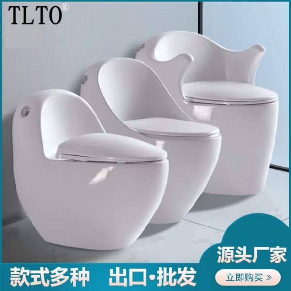 Nhà vệ sinh cá nhân sáng tạo hình quả trứng hiện đại đơn giản phòng tắm gia đình tiết kiệm nước bồn cầu siphon bán buôn