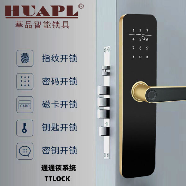 Khóa thông minh mở bằng một tay cầm, khóa cửa chống trộm mật khẩu điện tử pass lock, khóa cửa thông minh khách sạn, khóa vân tay chống mắt mèo