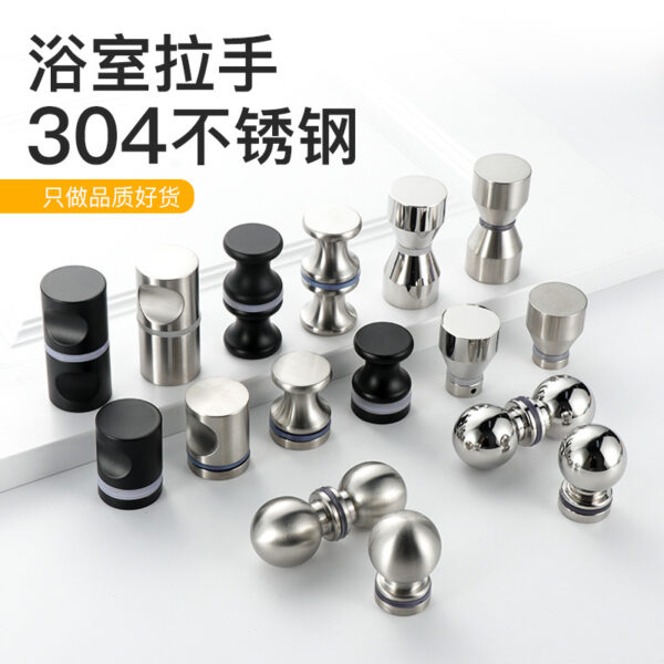 304 vòi hoa sen thép không gỉ phòng tắm tay cầm phòng tắm cửa kính tay cầm cửa trượt trượt bóng mục tiêu tròn lỗ đơn kê bưởi