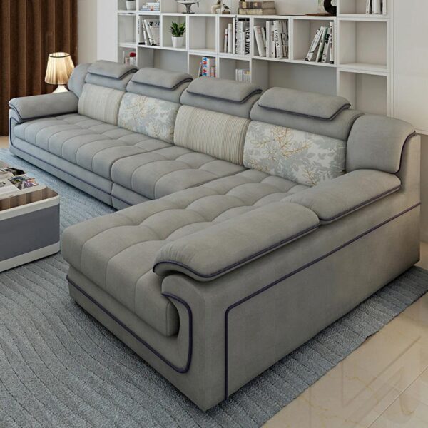 Công nghệ không giặt của Đức Sofa cao su đơn giản hiện đại căn hộ lớn nhỏ phòng khách vải Vương phi góc Sofa vải
