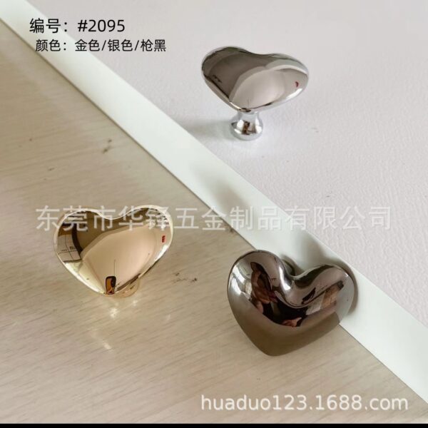 Tay nắm cửa tủ bằng hợp kim hình trái tim hình động vật tay nắm đồ nội thất hợp kim nhôm hợp kim kẽm tay nắm cửa tủ sáng tạo