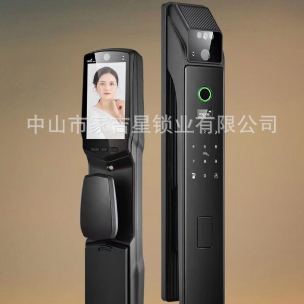 Jiajixing Thông Minh 3D Nhận Dạng Khuôn Mặt Có Thể Nhìn Thấy Mắt Mèo Hoàn Toàn Tự Động Vân Tay Khóa Mật Khẩu Khóa Điện Tử Chống Trộm Nhà