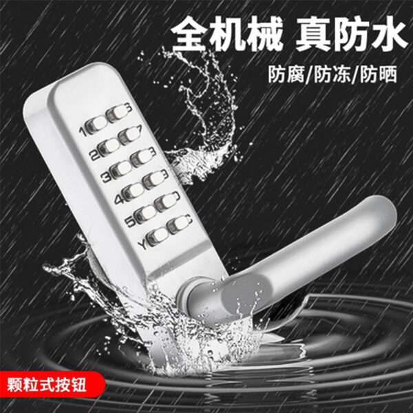 Cửa gỗ sân vườn, cửa sắt rèn ngoài trời, khóa mật khẩu chống thấm nước và chống cháy, cửa hàng rào, cửa kính khung hẹp, khóa cửa nhôm cầu gãy