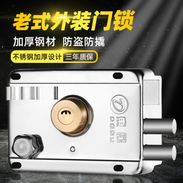 Khóa cửa ngoại thất, khóa chống trộm kiểu cũ, cửa gia đình, cửa sắt, khóa cửa gỗ, khóa chống cạy thép cán nguội đa năng
