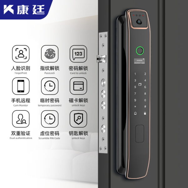 Kangting 3D nhận diện khuôn mặt khóa vân tay thông minh bảo mật mật khẩu nhà khóa chống trộm ứng dụng hoàn toàn tự động khóa cửa từ xa
