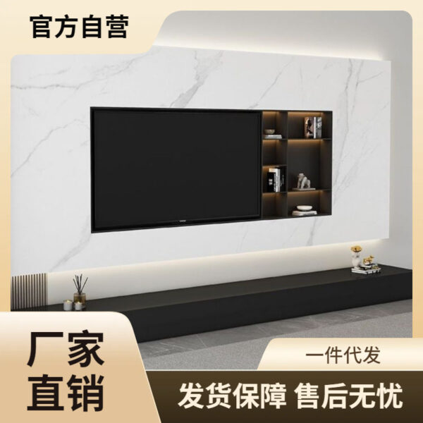 Tủ tivi màu đen Tủ tivi đơn giản Bàn cà phê kết hợp sàn căn hộ nhỏ tủ sàn Tủ tivi Tủ tivi
