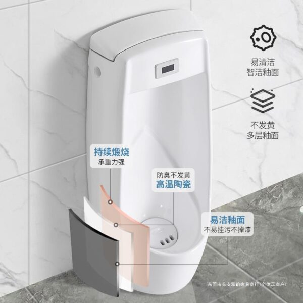 Bồn tiểu nam bằng gốm tích hợp gắn bề mặt thẳng đứng Bồn tiểu nam người lớn Bồn tiểu hộ gia đình Bồn tiểu đứng sàn